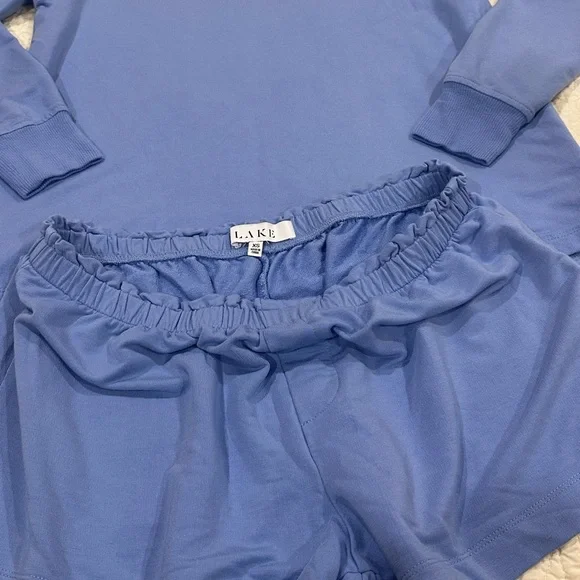 LAKE Pajamas DreamModal Ribbon Shorts Set in Regatta Sz XS - Picture 6 of 6